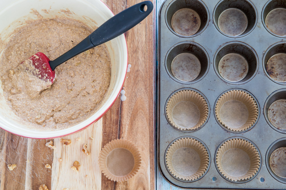 Accept Your Gorgeous Body As It Is. Plant Based Banana Walnut Muffins