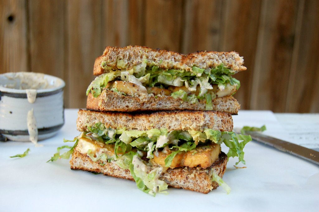 your body can heal itself through food + baked tofu caesar sandwich