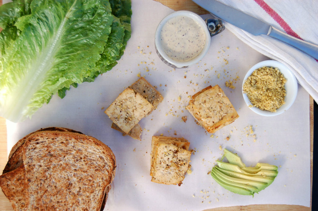 baked_tofu_caesar_sandwich_ingredients_hor