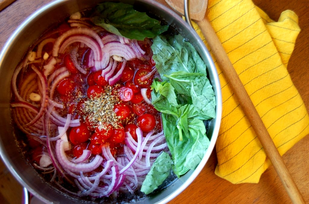 10 Minute Whole Food Plant Based One Pot Pasta with Walnut Parmesan