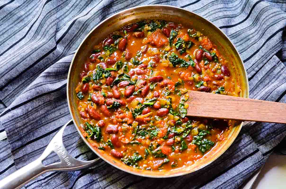 How To Cook Without Oil Video + Super Easy Plant Based Bean Curry