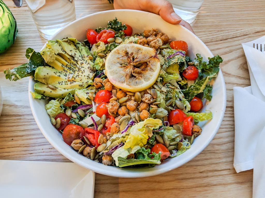 Bolt Cutter's hearty kale caesar salad.