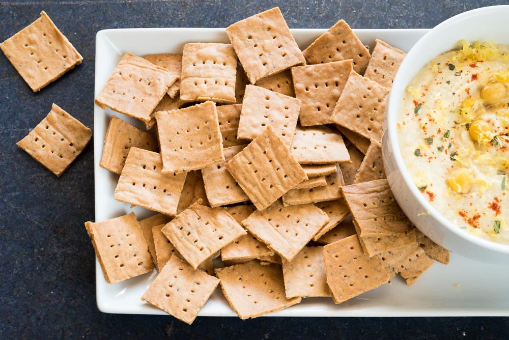 whole-food plant-based crackers