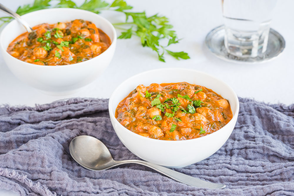 Vegan Garbanzos con Espinacas y Jengibre (Spanish Chickpea and Spinach Stew  With Ginger) Recipe