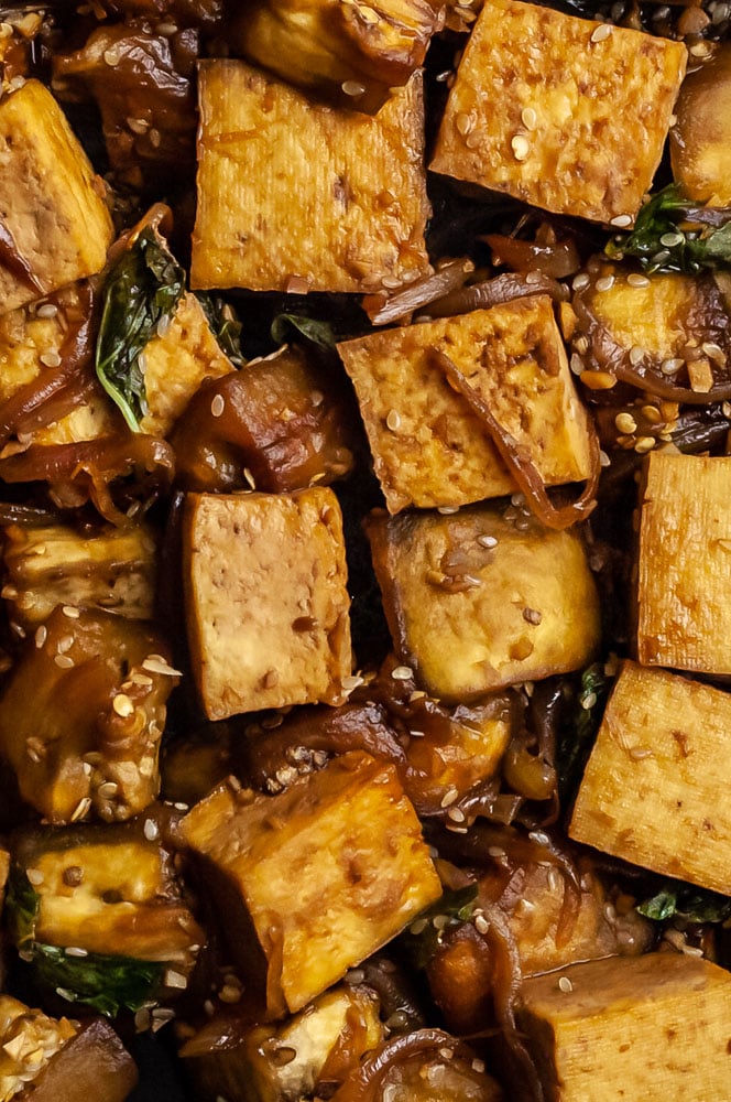 Oil-Free Basil Eggplant and Tofu