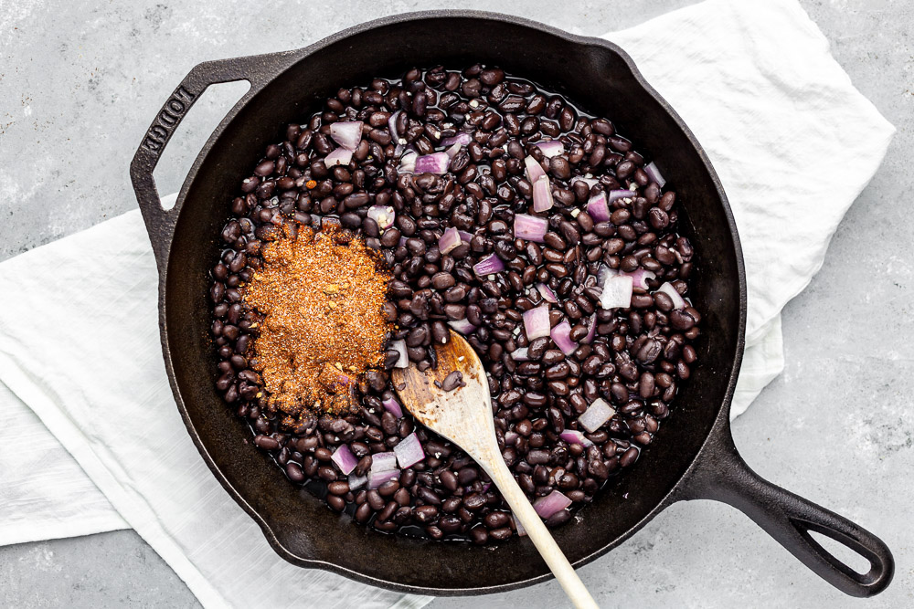 plant based resources bean recipe with onion and cumin