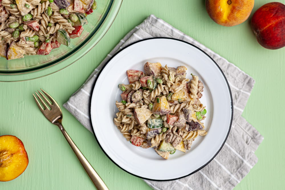 chipotle peach pasta salad easy