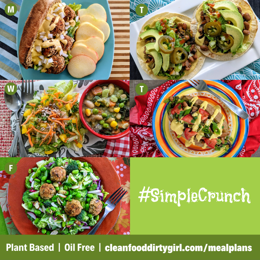 #simplecrunch gluten free meal plan