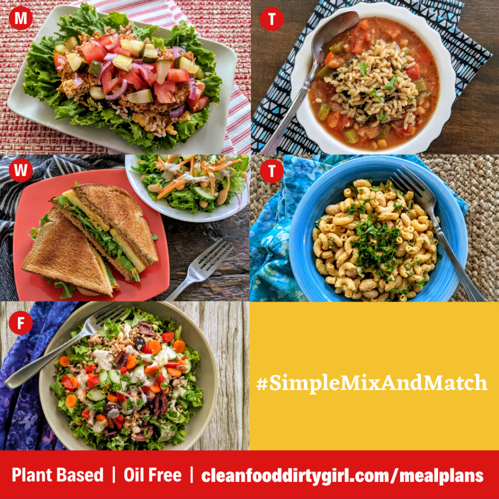 simplemixandmatch plant based meal plan