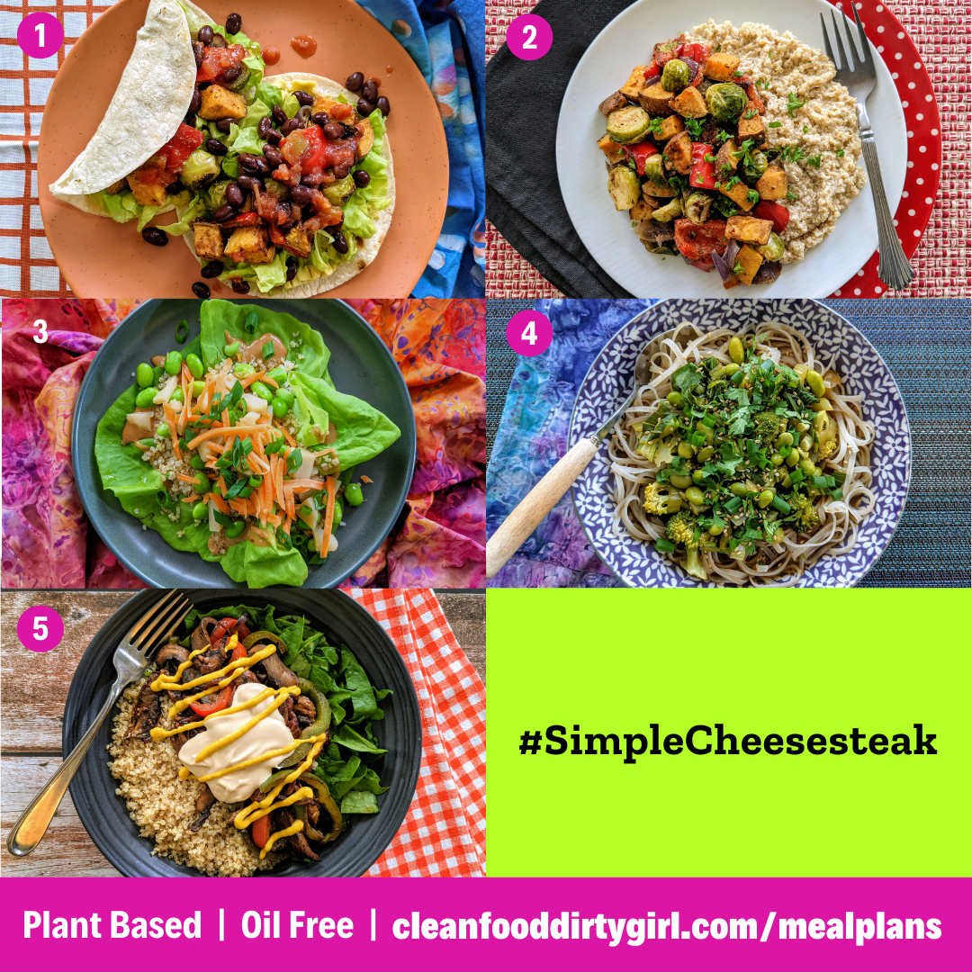 Simple Cheesesteak plant based meal plan