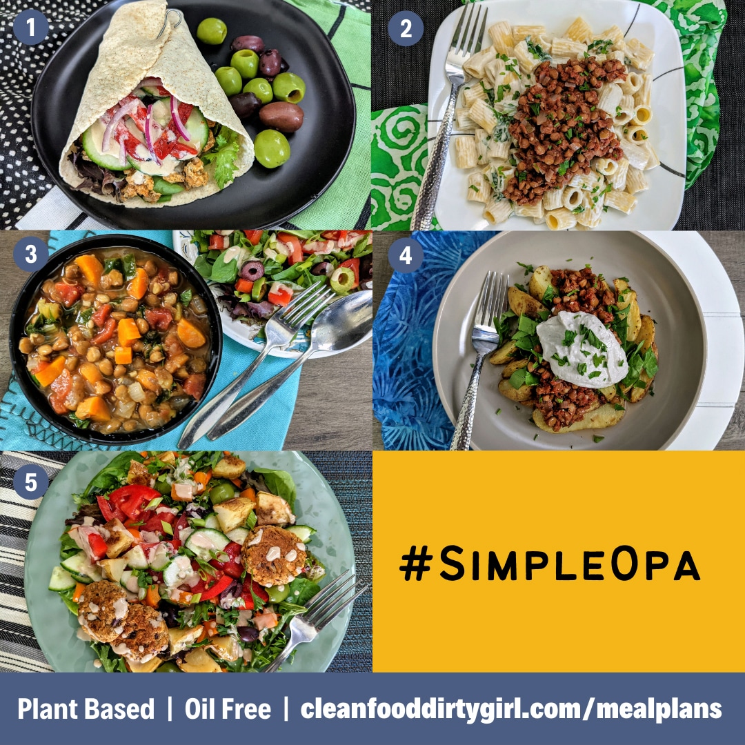 Simple Opa Greek Whole Food Plant Based Meal Plan