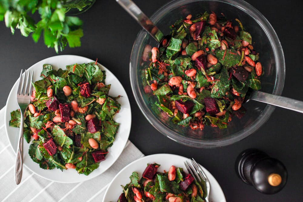 Garlicky Beet Kale Big Ass Salad