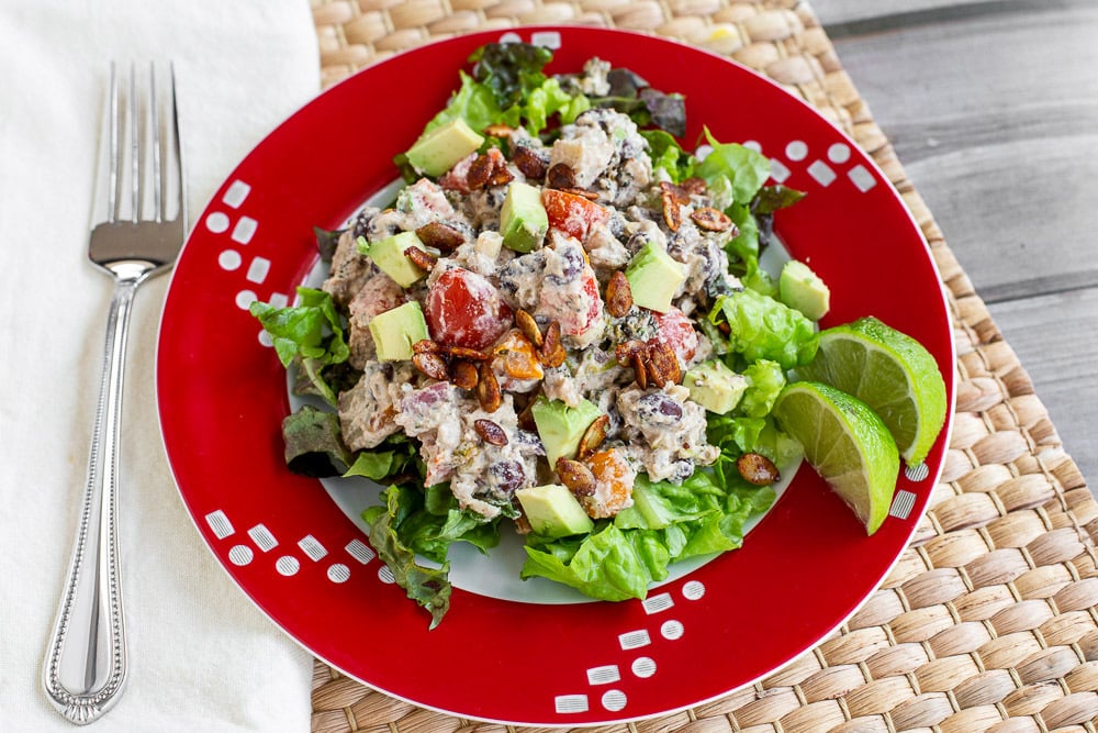 Black Bean Potato Salad Deluxe with Bacony Pepitas