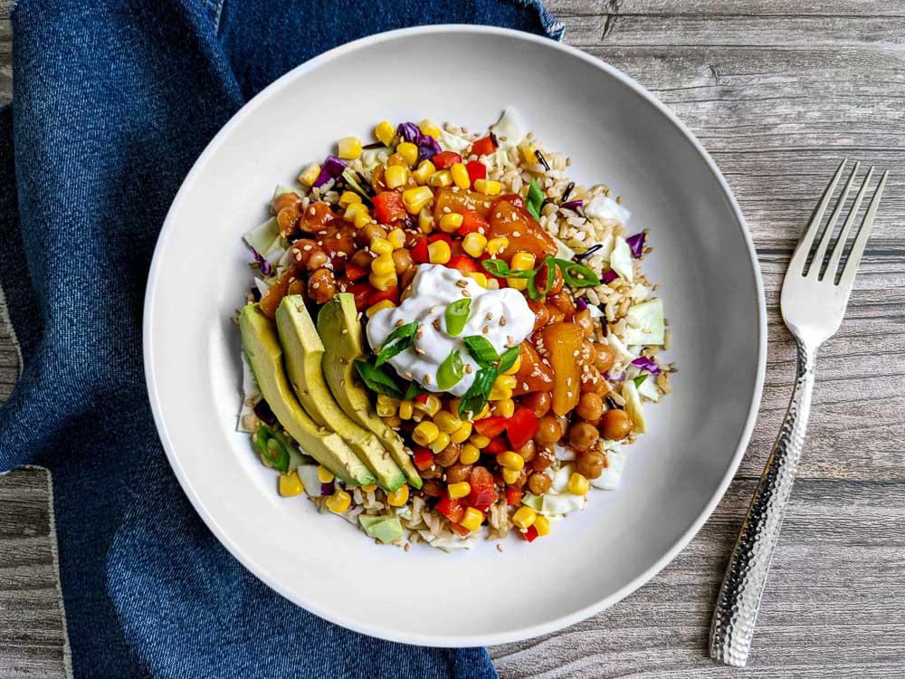 Plant Based BBQ Pineapple Bowl