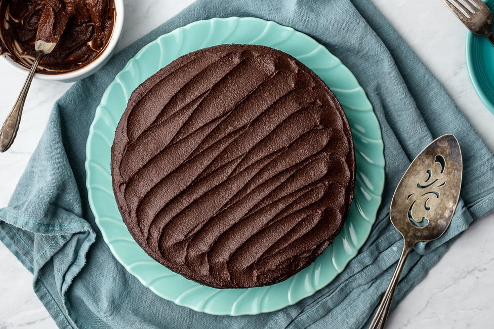 Vegan Whole Food Plant Based Chocolate Cake with Chocolate Frosting