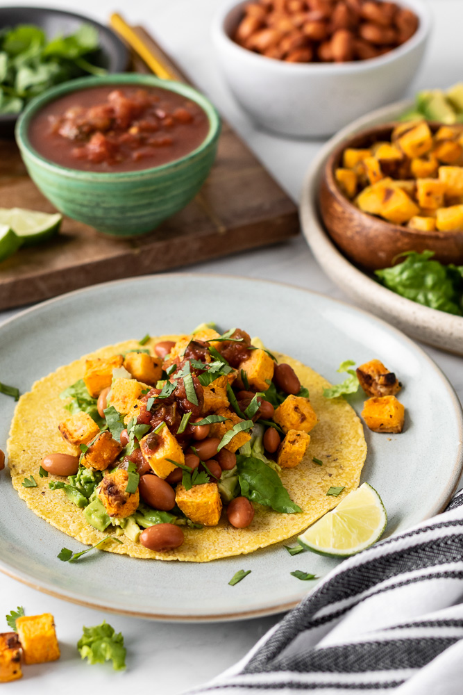 gluten free roasted butternut squash tacos recipe