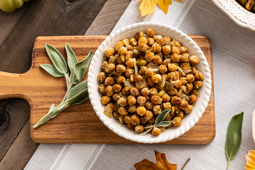 plant based savory autumn chickpeas