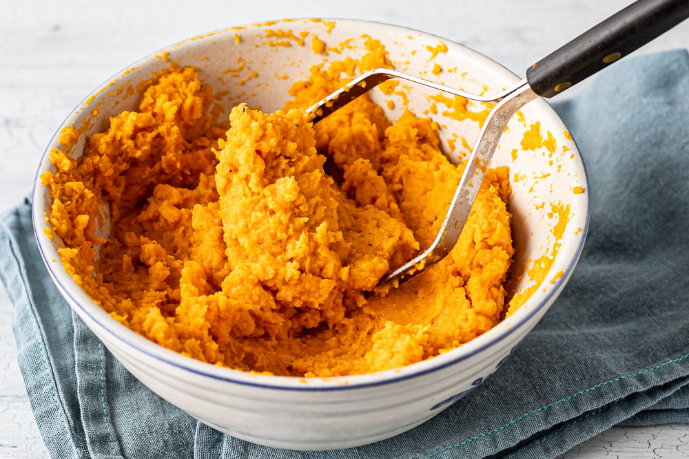 vegan mashed sweet potato