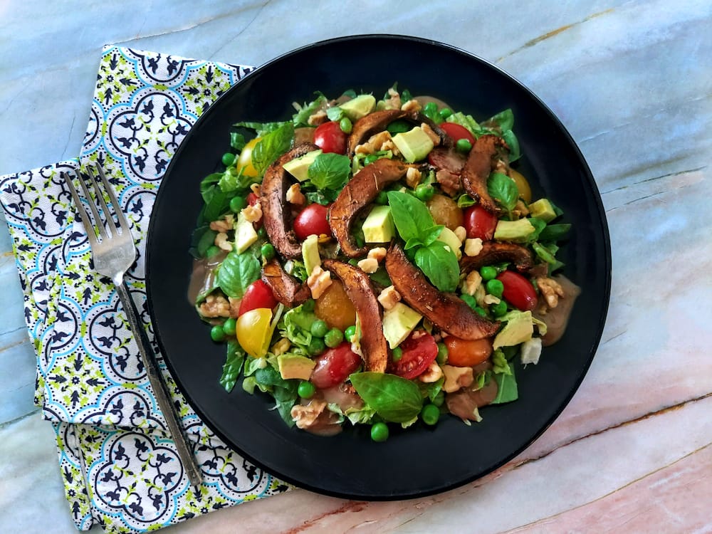 California Portobello Steak Salad with Balsamic Vinaigrette