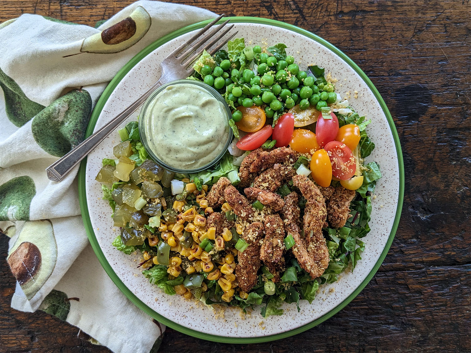 Avocado Vegan Ranch Cobb Salad