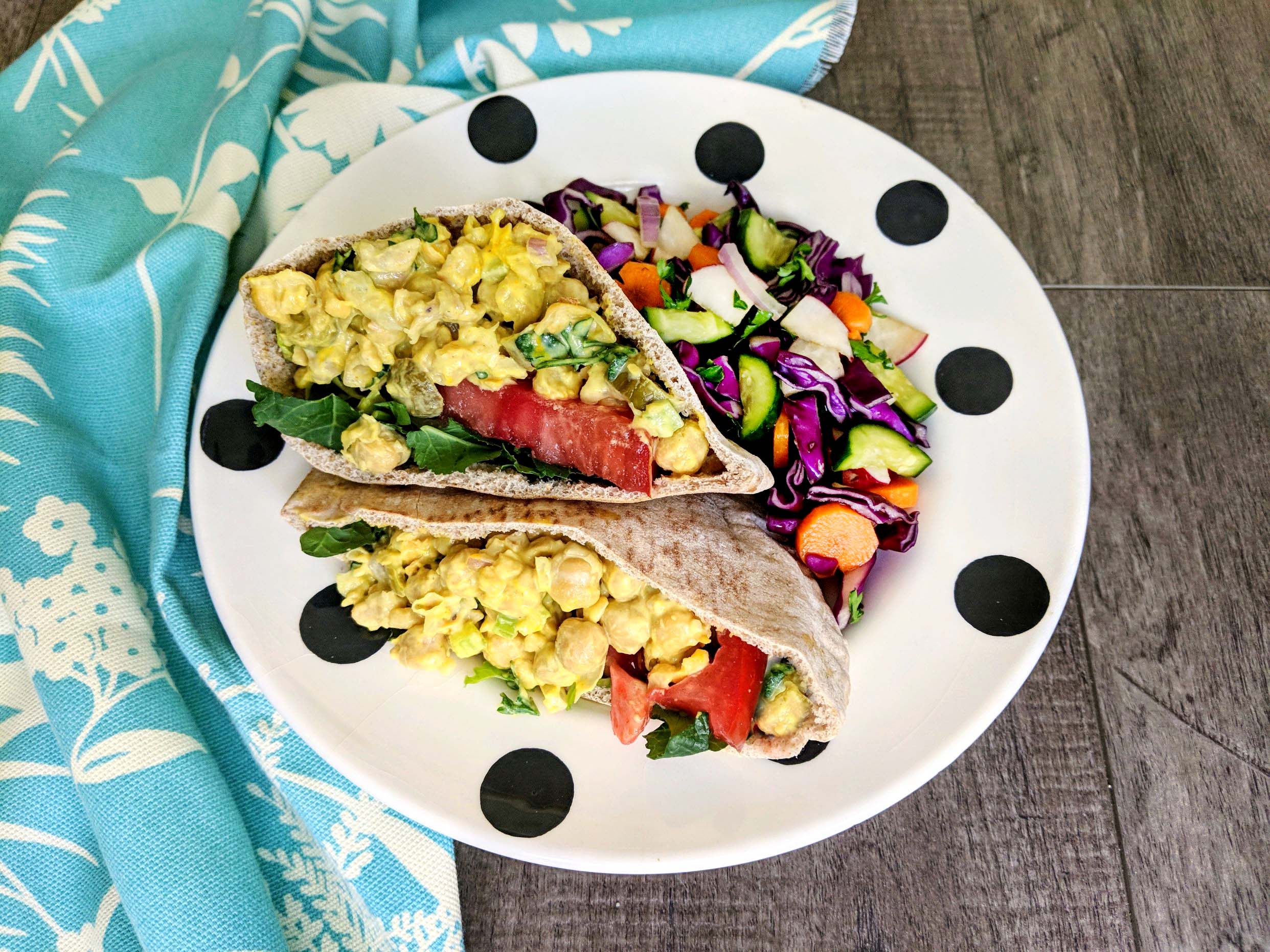 Dirty Mama Vegan Eggless Salad Sandwiches and Crispy Vegetable Medley
