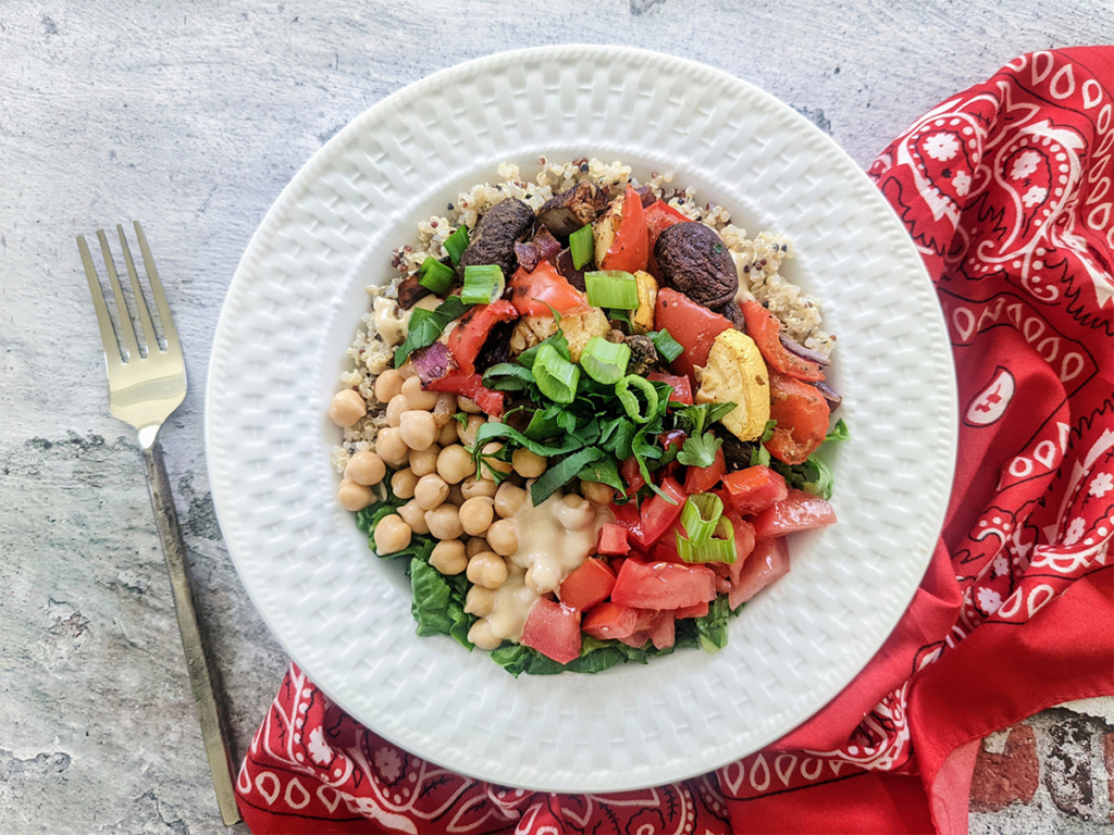 Grilled Veggie Quinoa Bowl Vegan