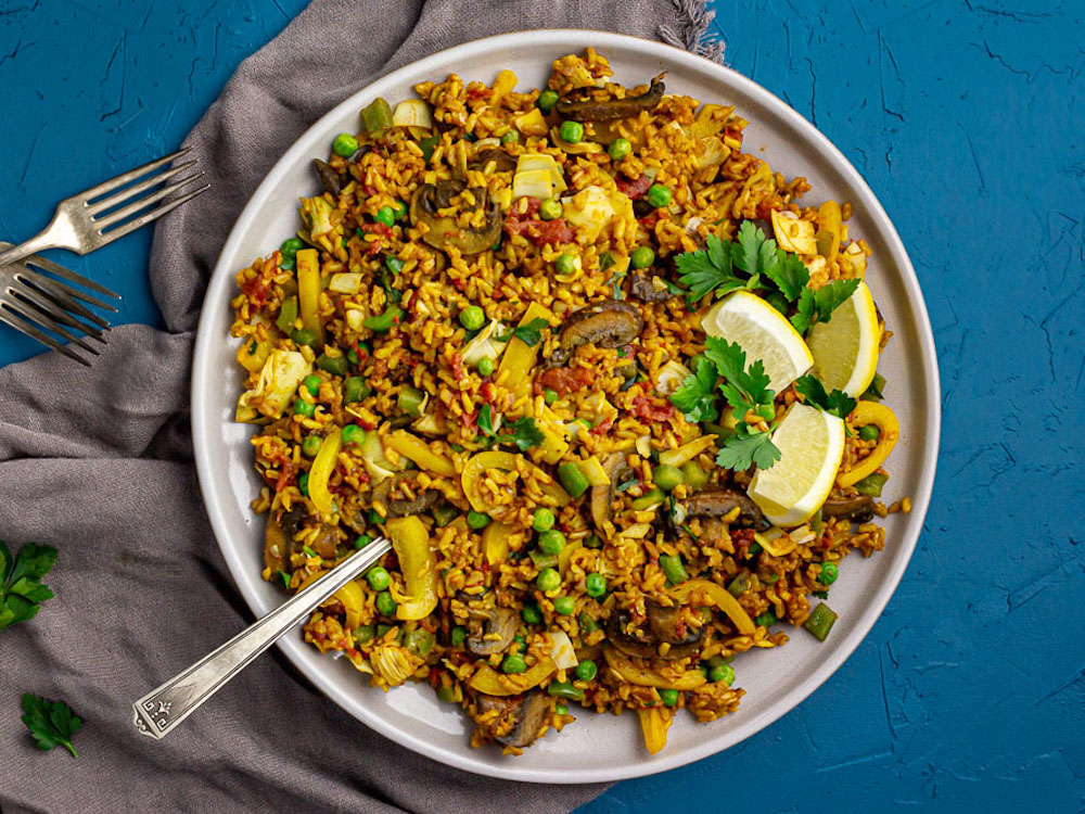 Poolside Whole Food Plant Based Paella