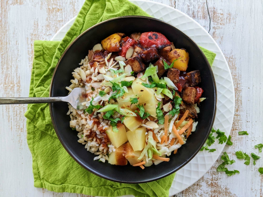 Huli Huli Tofu Vegan Pineapple Bowl