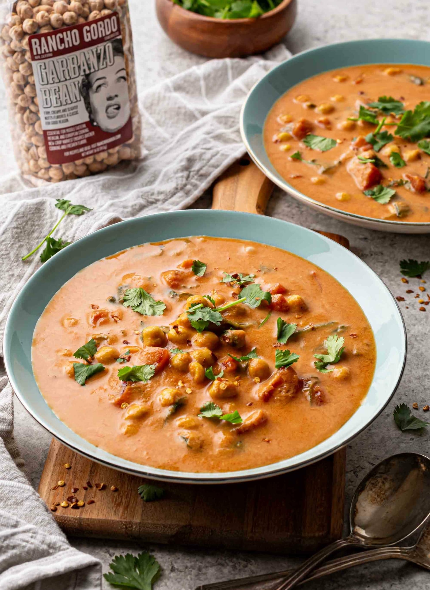 Chickpea Masala Tomato Soup Using Rancho Gordo Beans