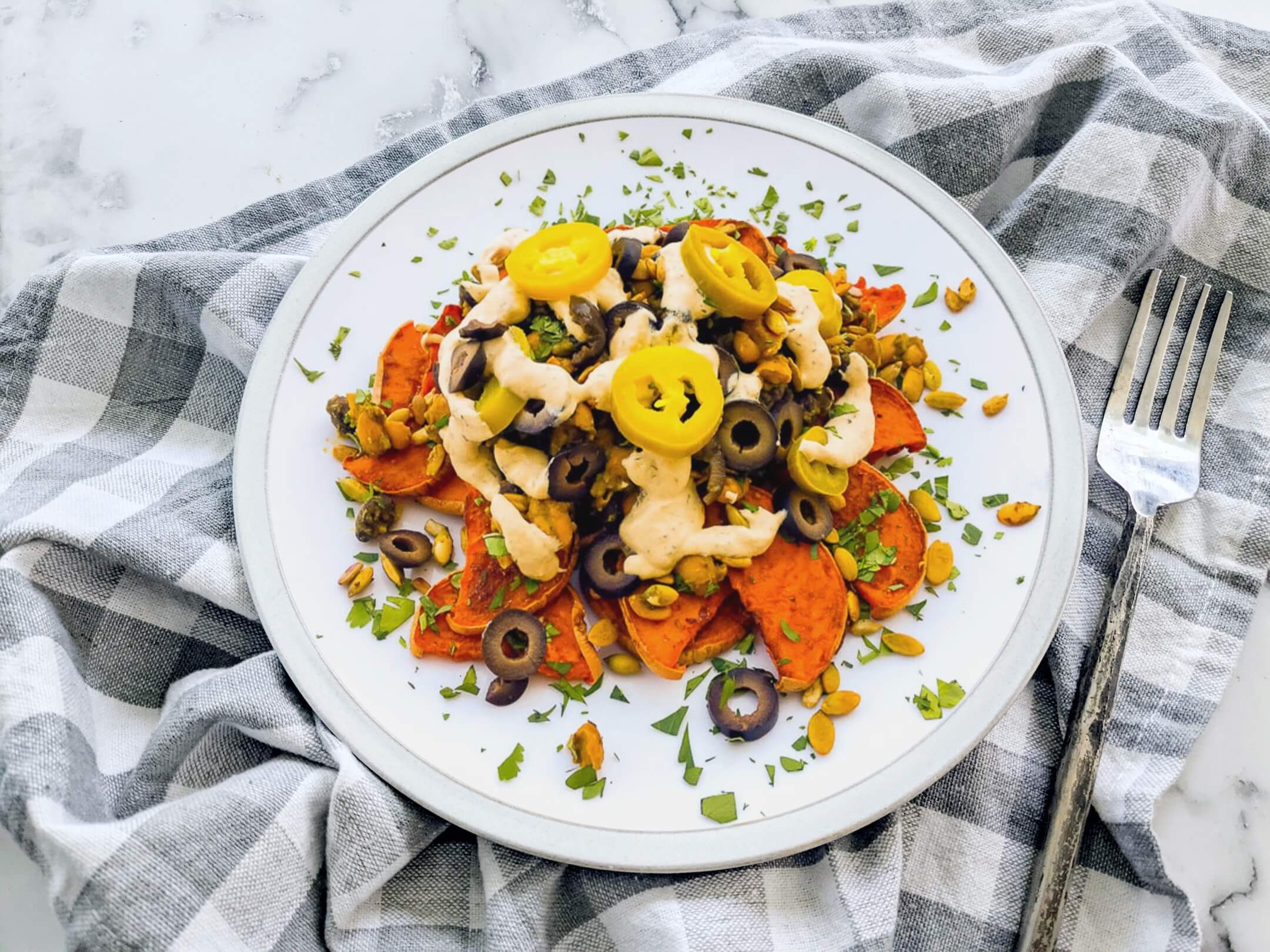 Loaded Sweet Potato Nachos