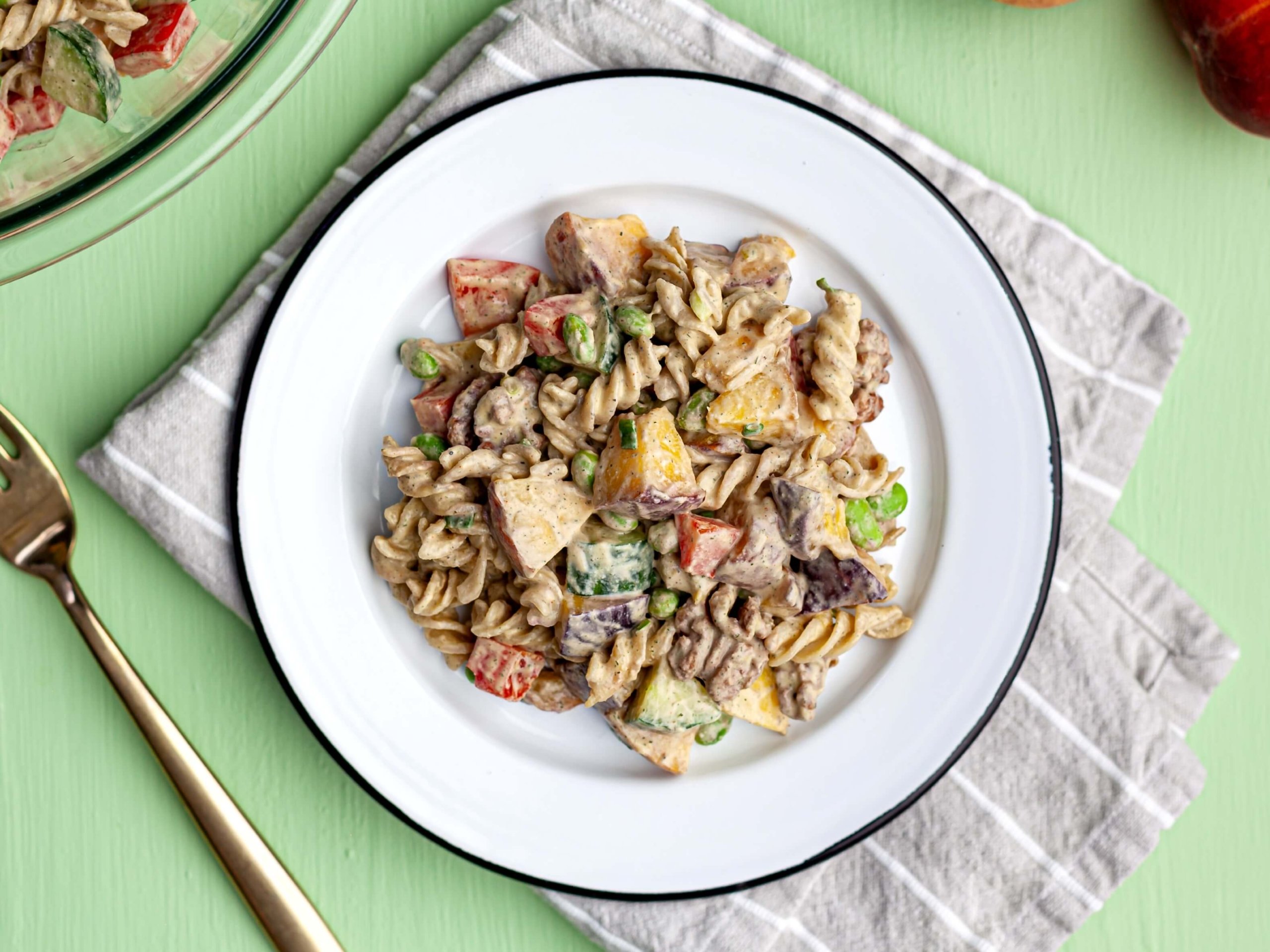 Chipotle-Peach Pasta Salad