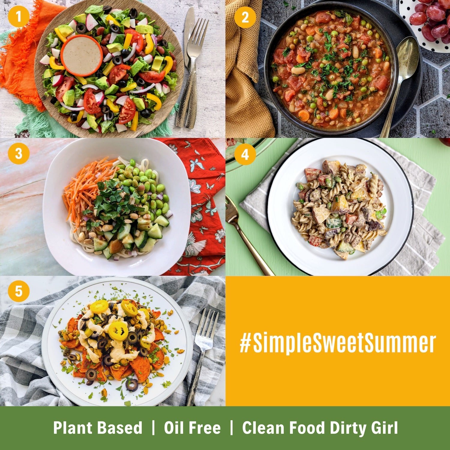 Simple Summer Oil-Free Meal Plan