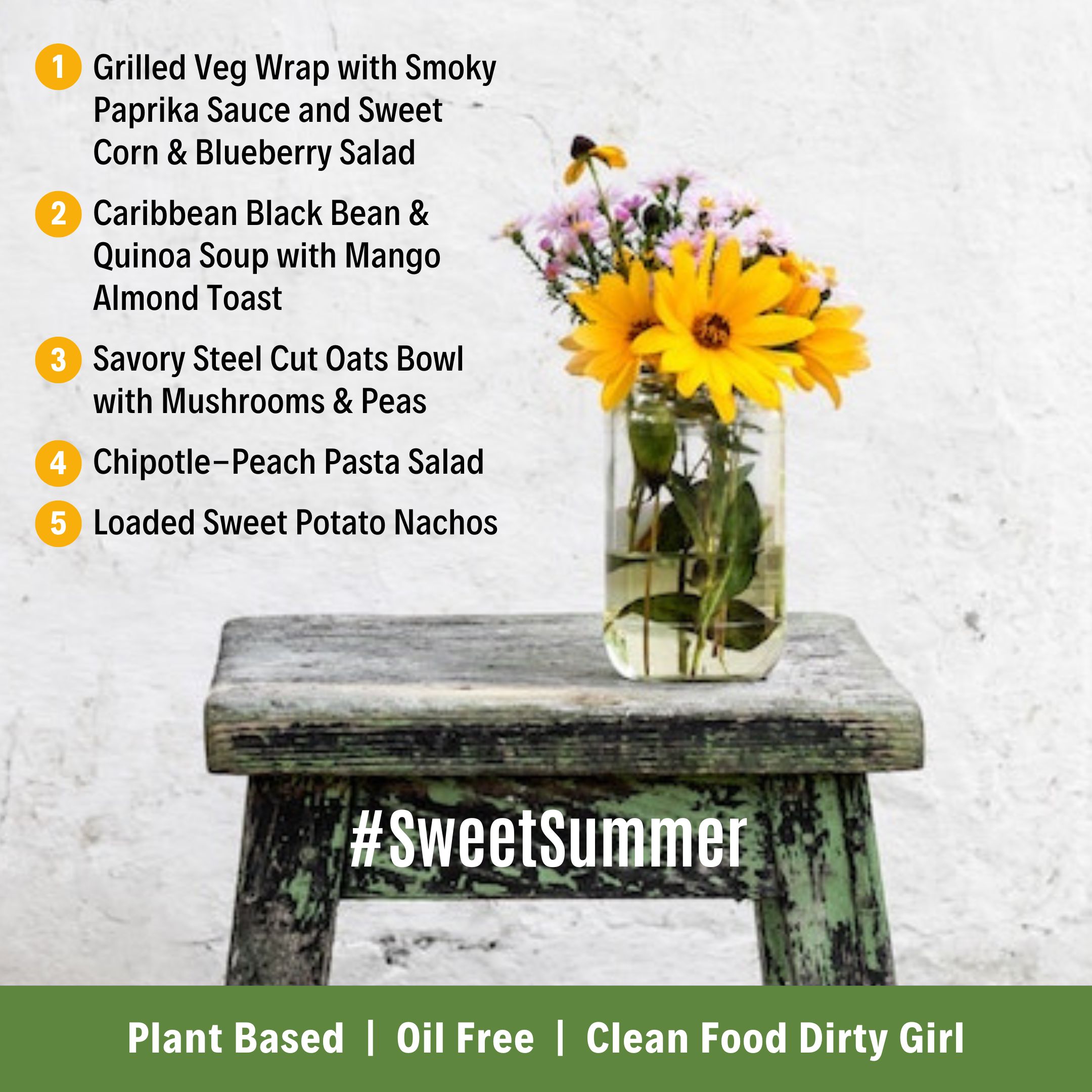 Gourmet Vegan Meal Plan Clean Food Dirty Girl Summer Oil-Free Meal Plan