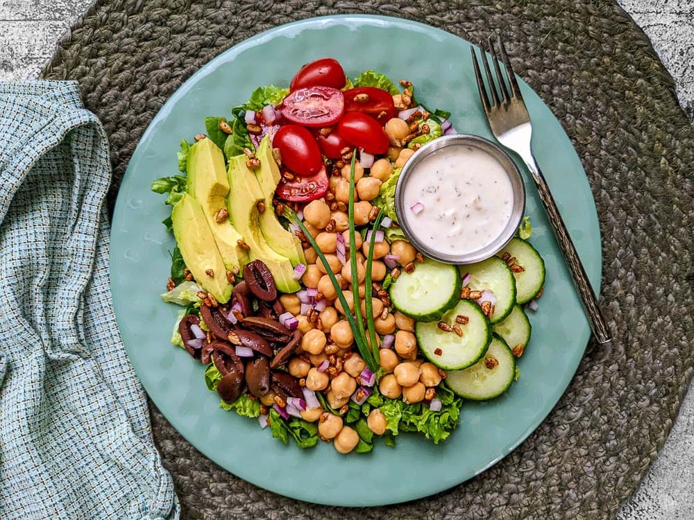 Whole Food Plant Based Blue Cheese Cobb Salad