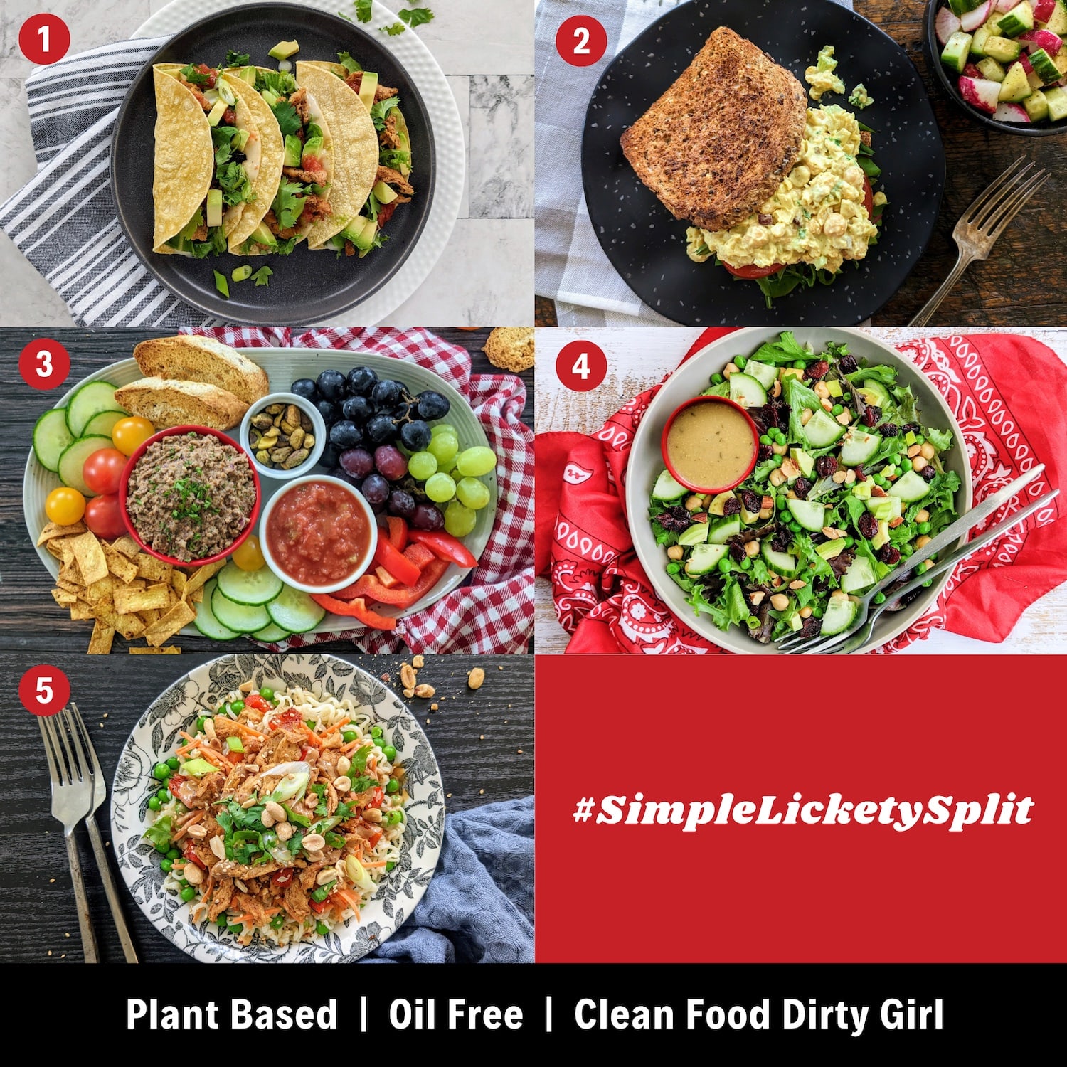 Simple Lickety Split Quick Whole Food Plant-Based Meal Plan
