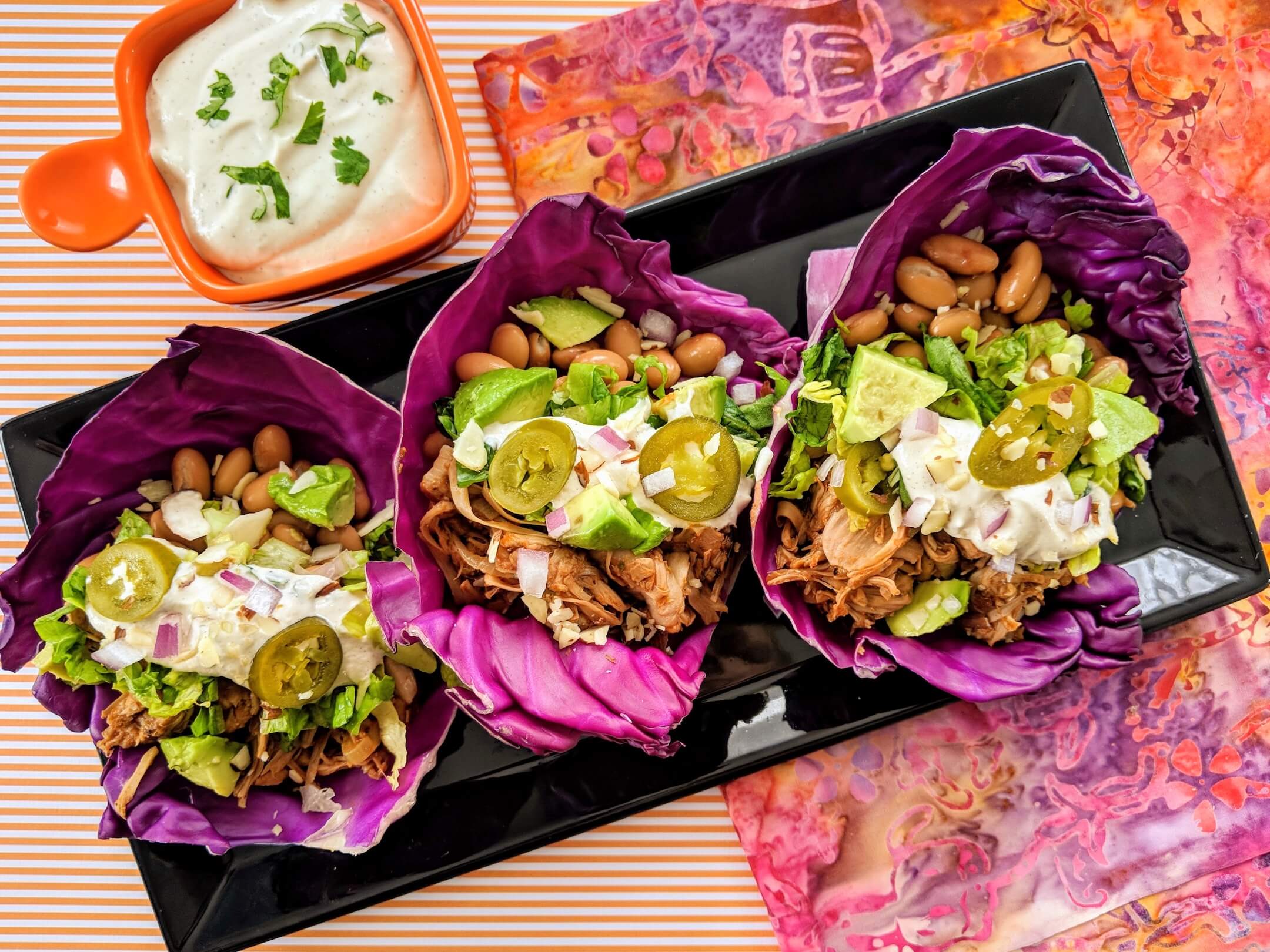 Jackfruit Carnitas & Red Cabbage Tacos