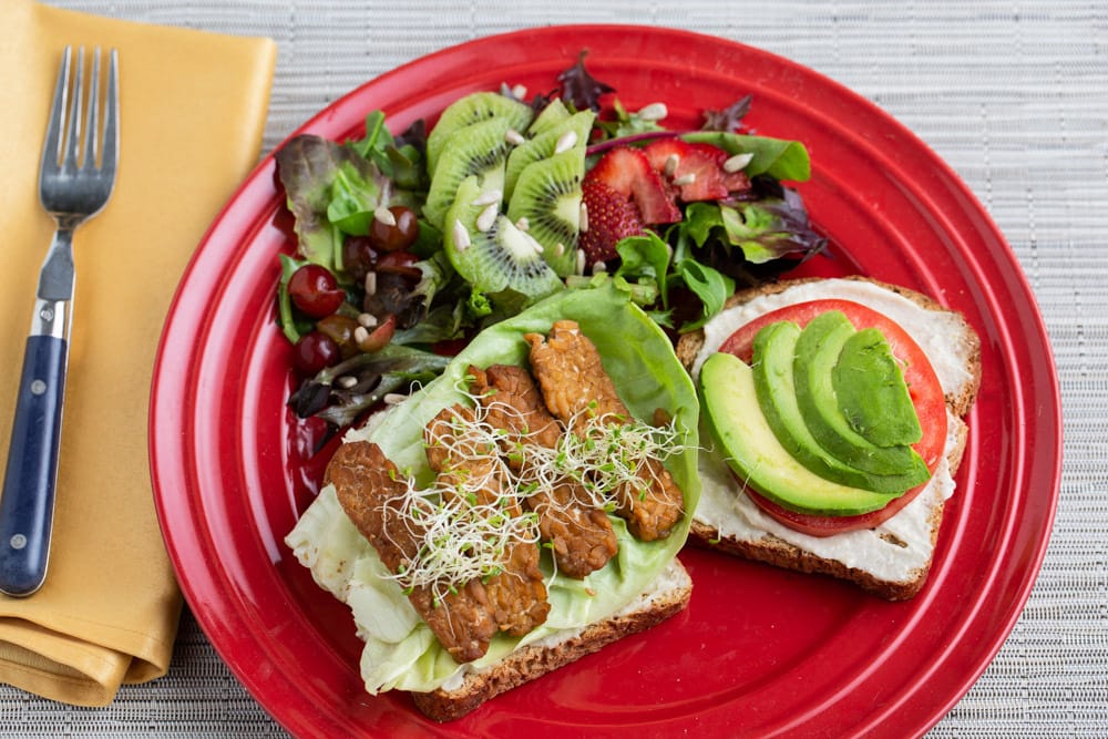 OC Lemon Pepper TLT Sandwich and Hollywood Fruit Salad