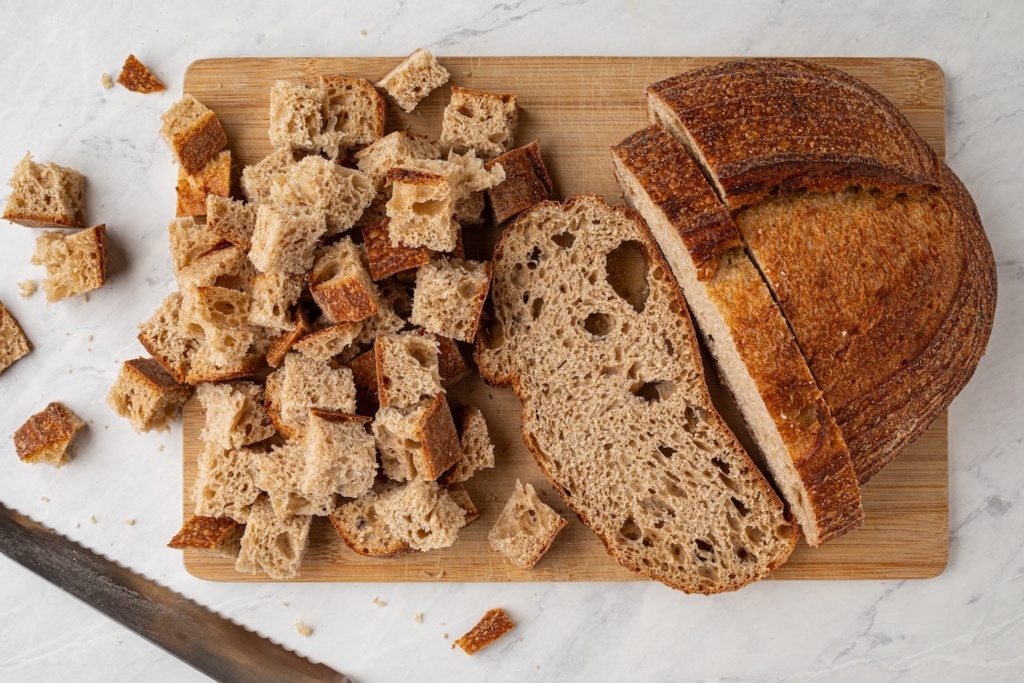 whole food plant based French toast bread pudding