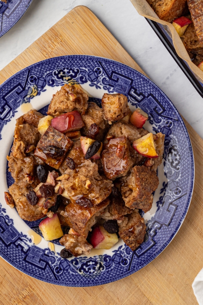 plant based French toast bread pudding