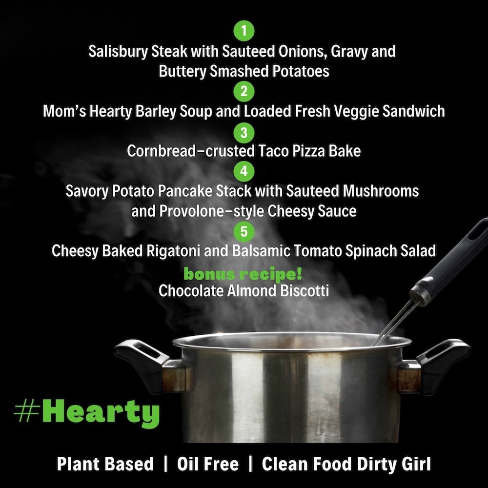 Gourmet hearty plant based meal plan