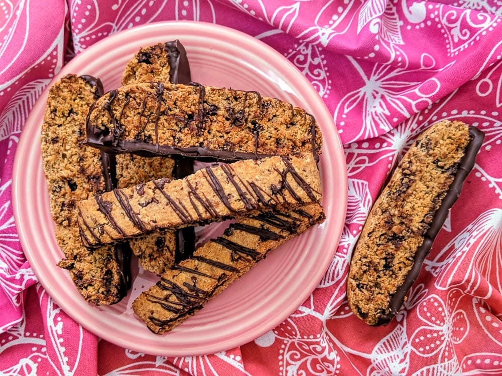 Chocolate Almond Biscotti. 