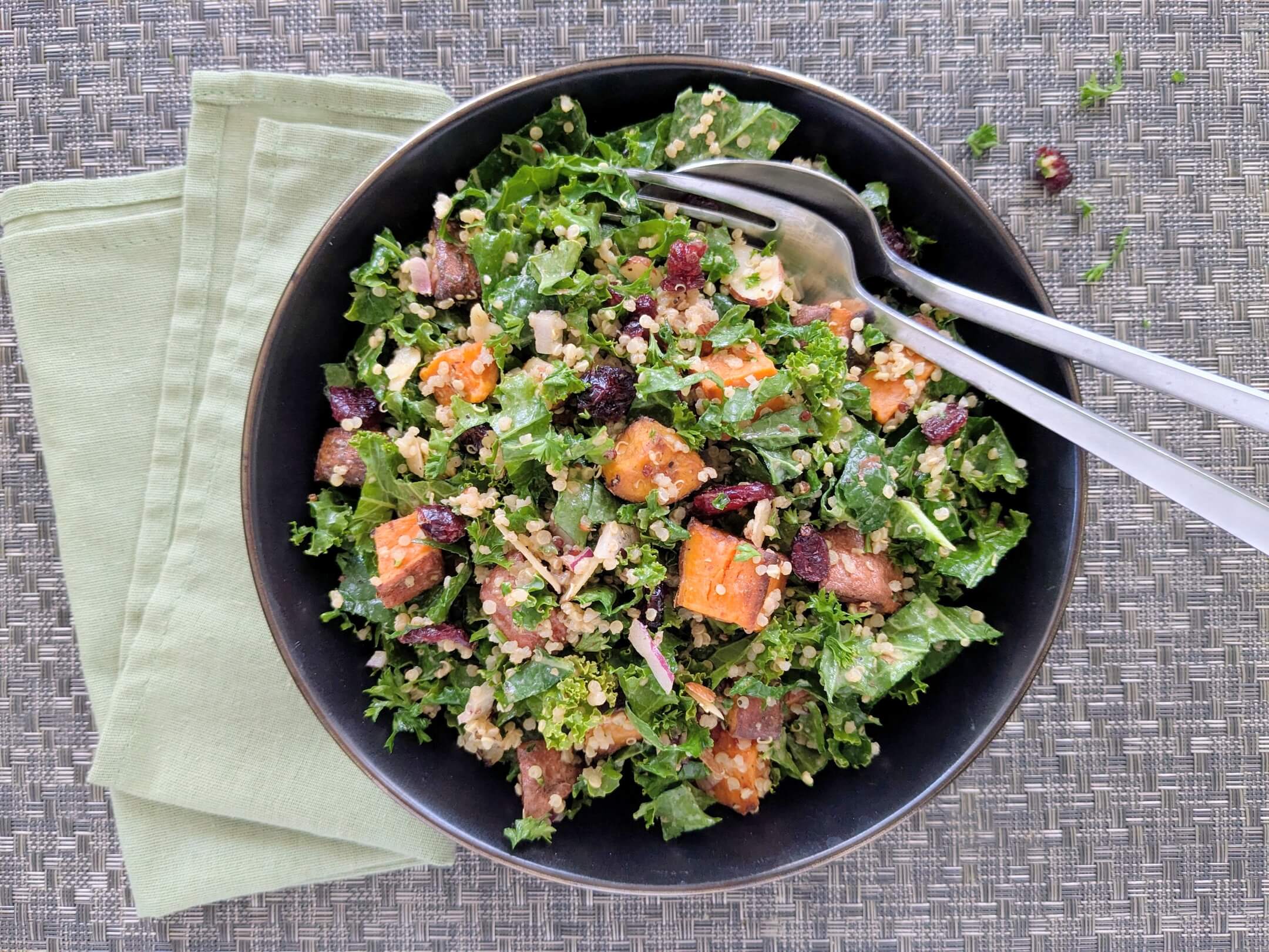 Smoky Roasted Sweet Potato & Kale Chopped Salad