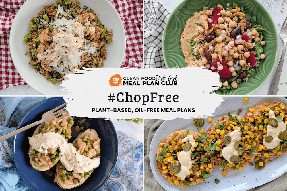 Chop Free plant based meal plan menu