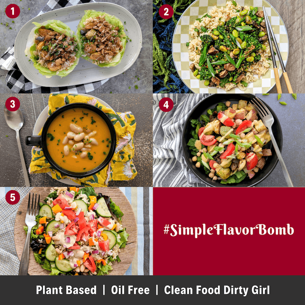 Simple flavor bomb plant based menu