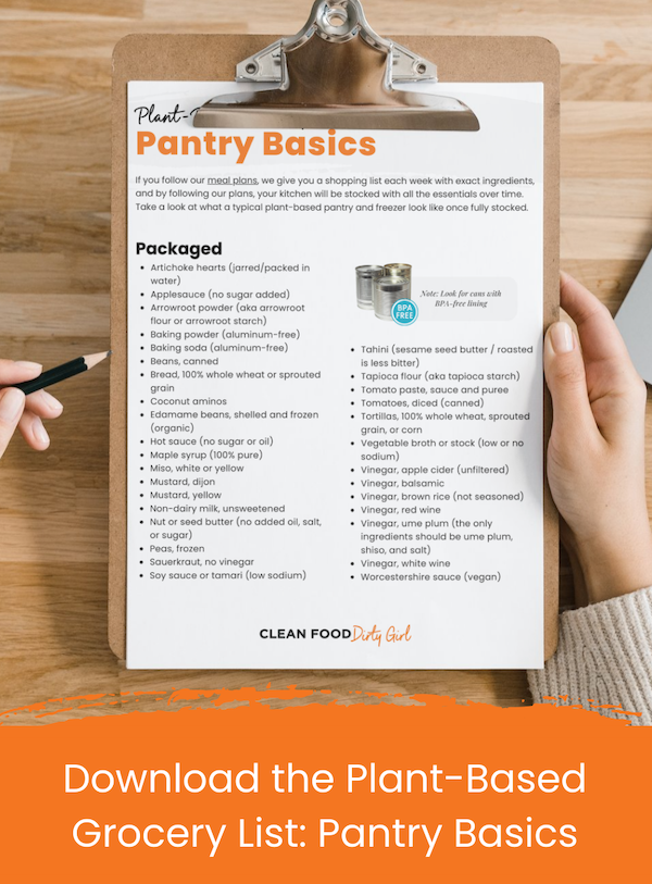 Download the Well-Stocked Plant Based Pantry List