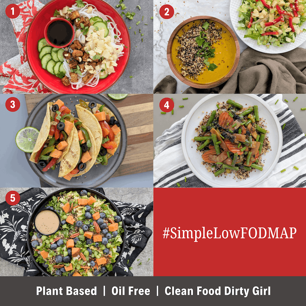 Simple Low FODMAP plant based meal plan