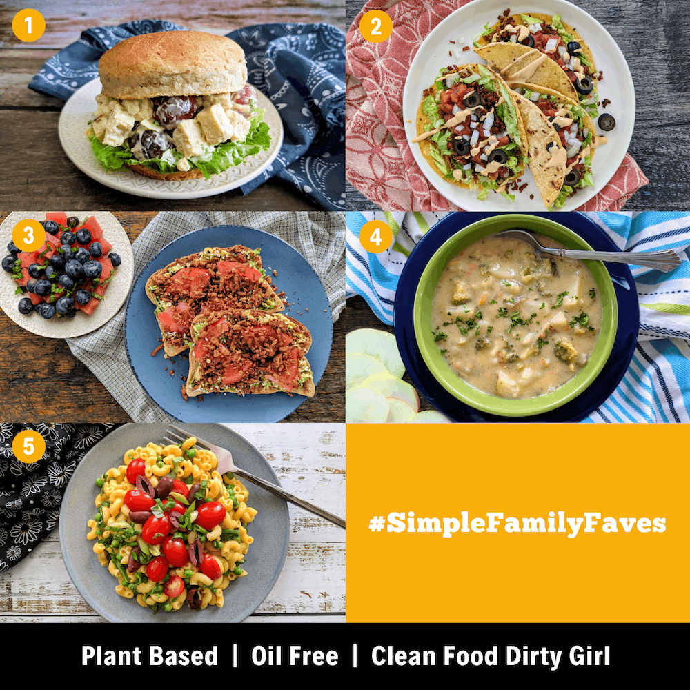 Family Faves simple plant based meal plan