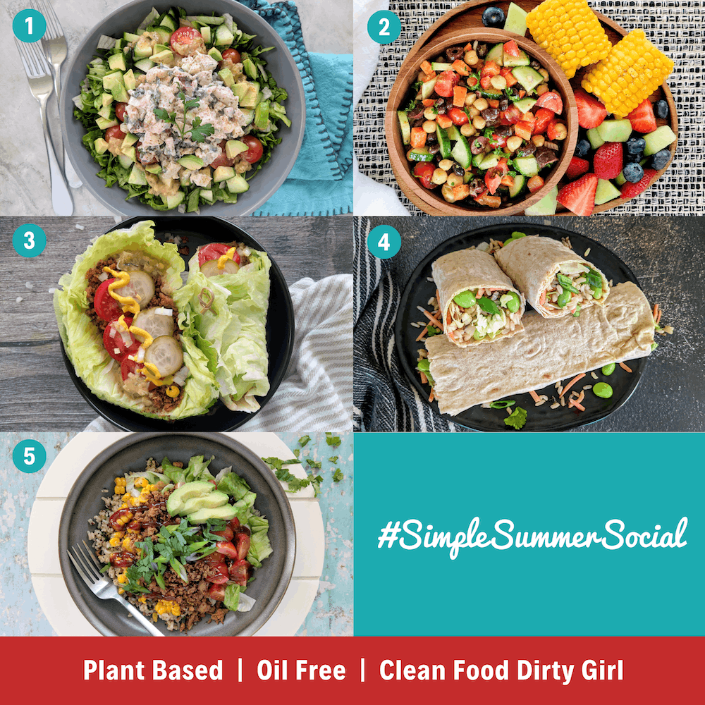 Simple summer social plant based meal plan