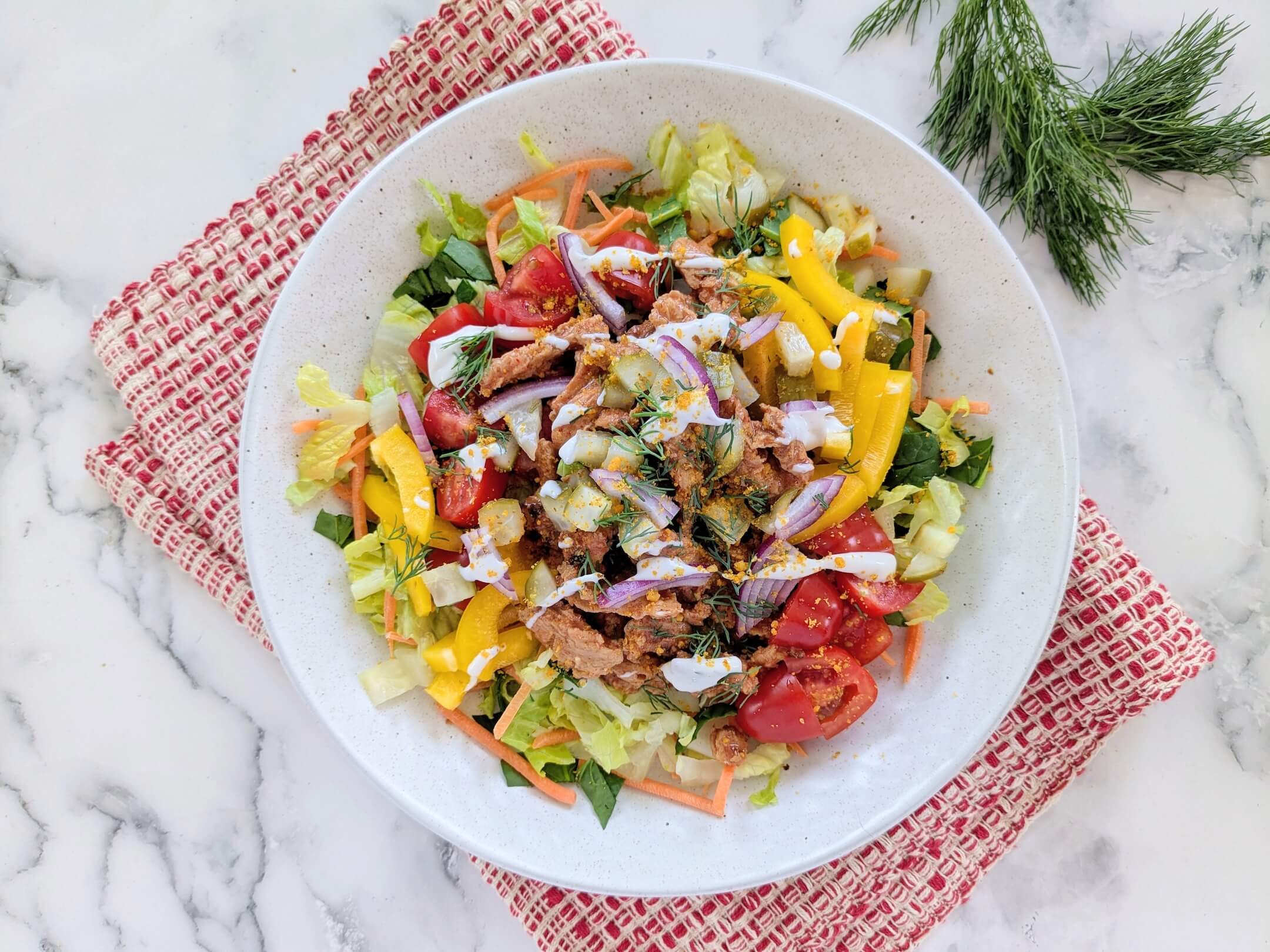 Big Ass Buffalo Ranch Salad plant based meal