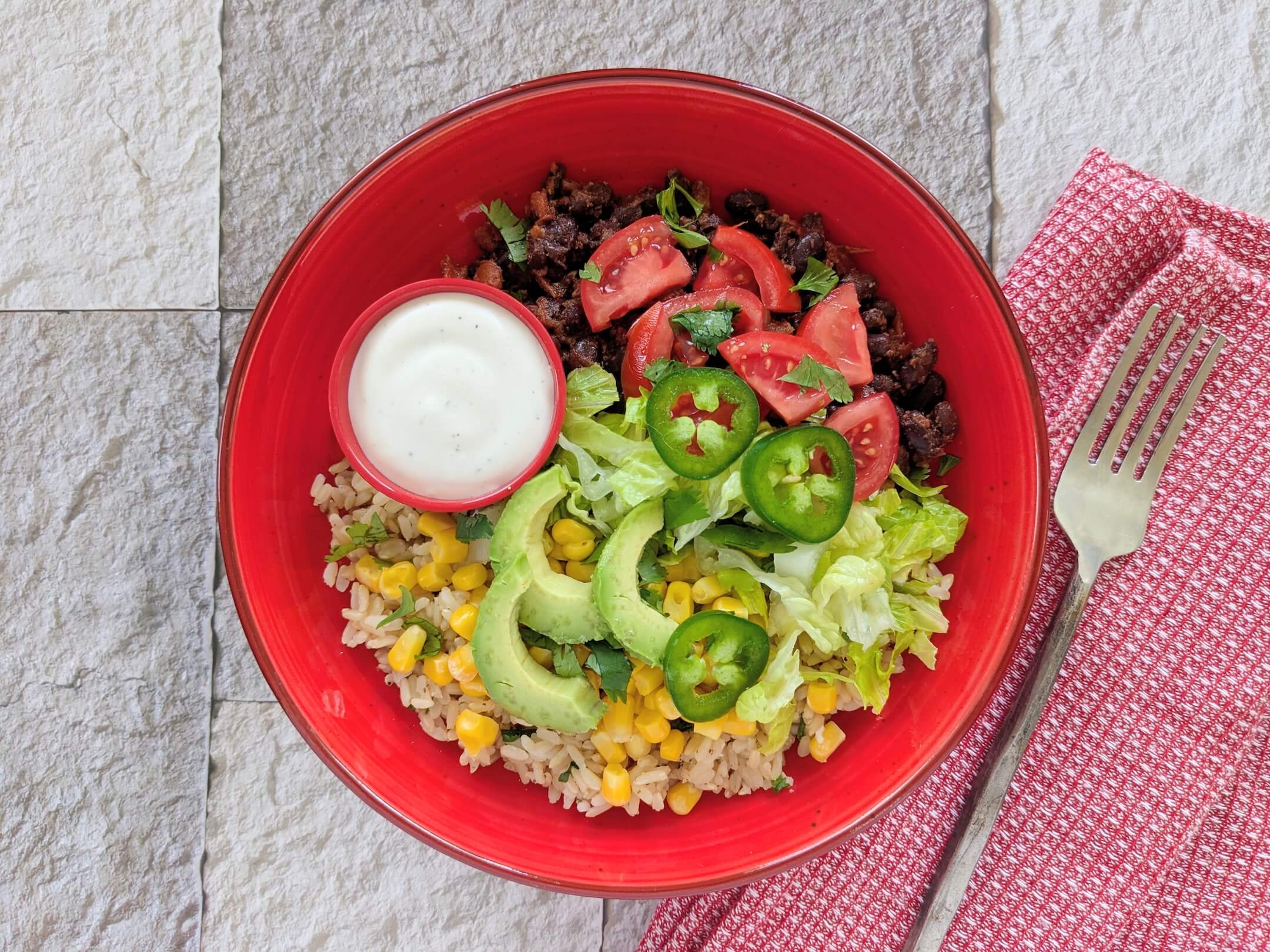 Summer Fiesta Bowl plant based meal